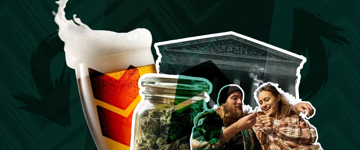 Auswirkungen der Cannabislegalisierung auf die Alkoholindustrie: Umsatz und Trends Untersuchen Sie die Auswirkungen der Cannabislegalisierung auf Alkoholumsatz und -konsum. Studien zeigen einen Rückgang der Bier- und Alkoholverkäufe in Gebieten mit legalem Cannabis. Ist Marihuana eine Bedrohung für die Alkoholindustrie?