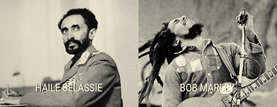 Haile Selassie Und Bob Marley