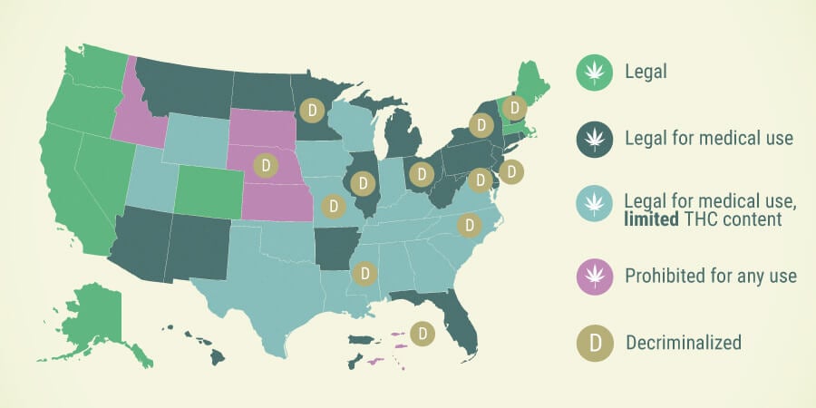 Wo ist Cannabis legal in den USA