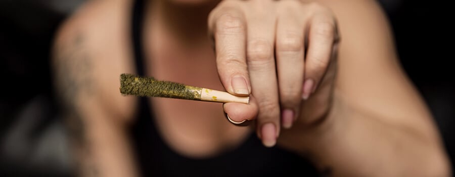 Cannabis Joint und Kief