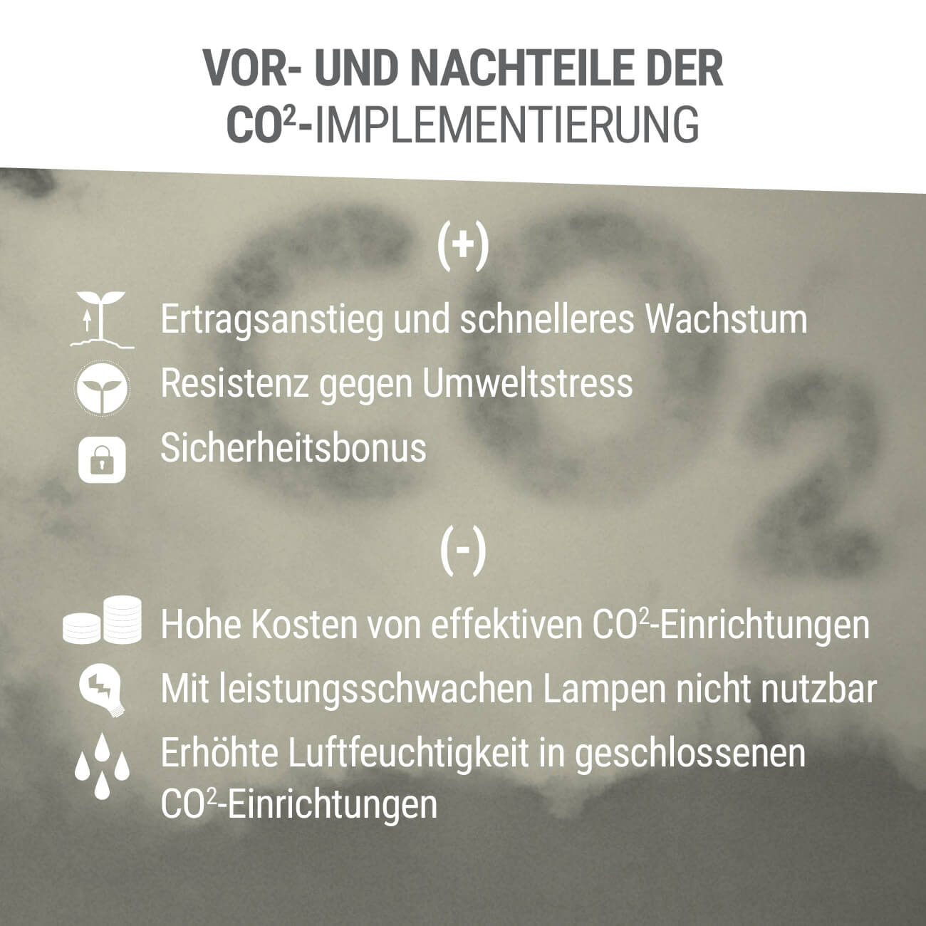 Vor- und Nachteile der CO2-Implementierung