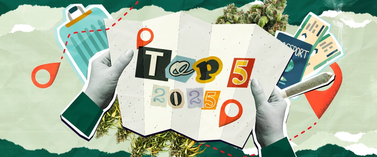 Top 5 Cannabis-freundliche Reiseländer im Jahr 2025 Planen Sie eine cannabisorientierte Reise im Jahr 2025? Entdecken Sie die Top 5 Länder mit gastfreundlichen Gesetzen und Erlebnissen für Cannabis-Touristen.