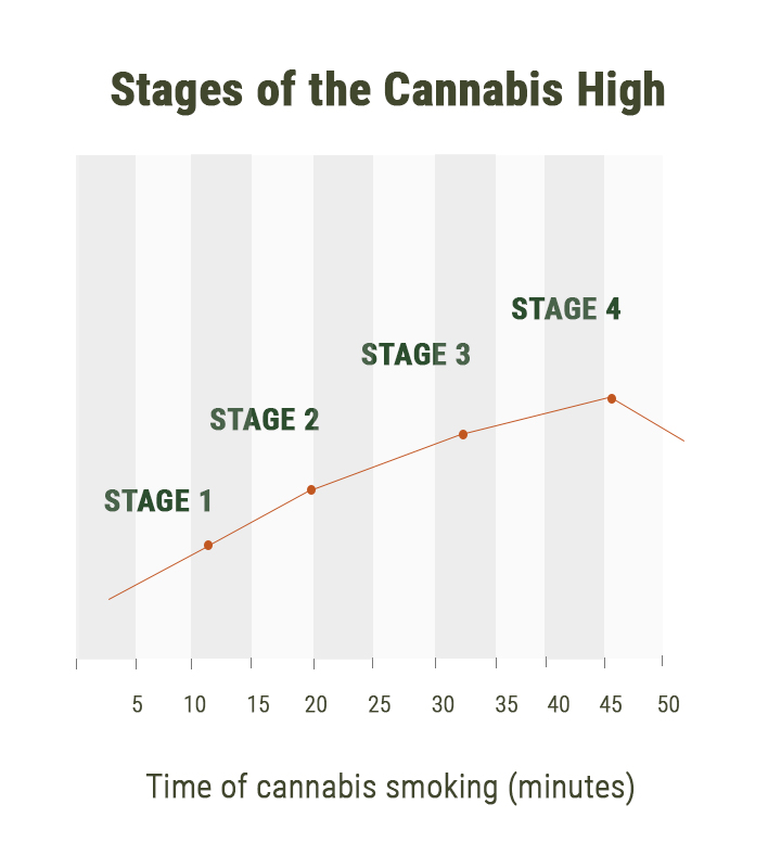 Stufen des Cannabis-Highs Stufen des Cannabis-Highs