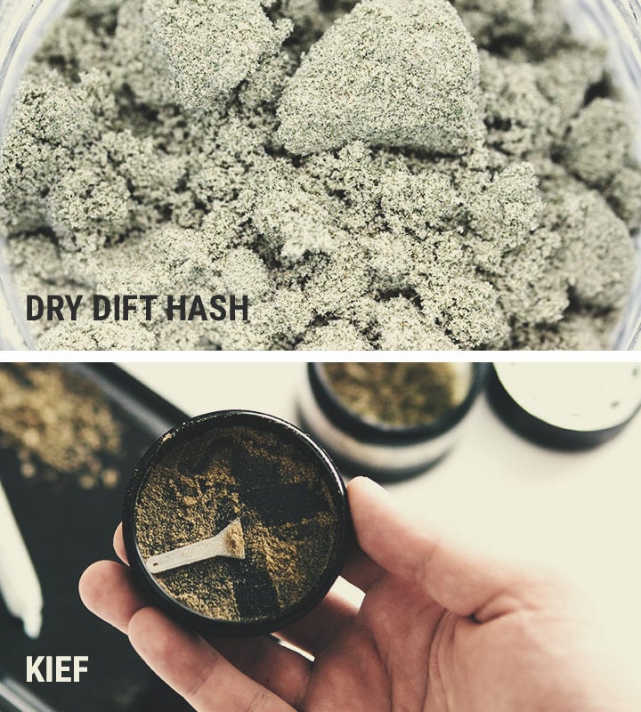 Trockensieb-Hasch vs. Kief Trockensieb-Hasch vs. Kief