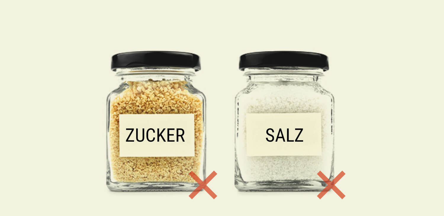 Beschränke Deinen Zucker- und Salzkonsum Beschränke Deinen Zucker- und Salzkonsum