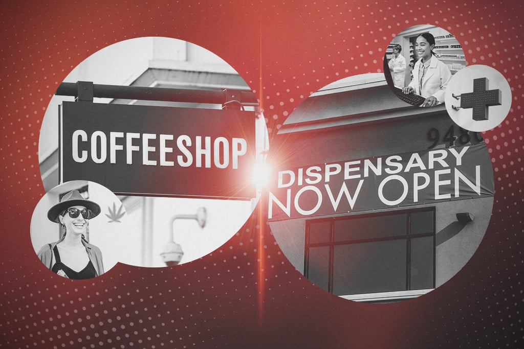 Was ist der Unterschied zwischen einem Coffeeshop und einer Abgabestelle?