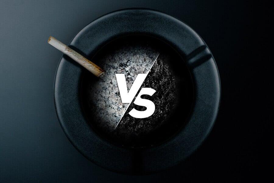 Weiße vs. schwarze Cannabis-Asche: Macht die Farbe etwas aus?