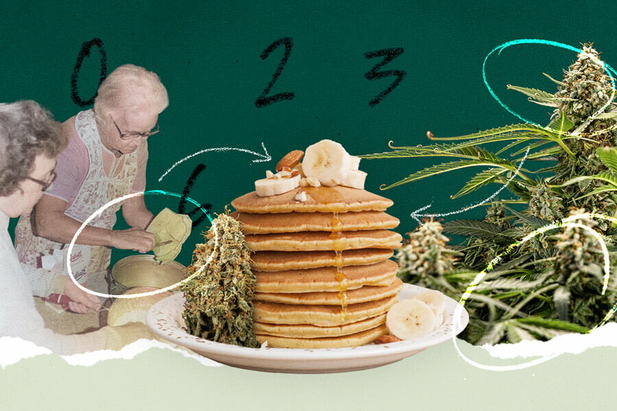 Anleitung: So macht man Bananen-Weed-Pancakes
